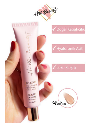 Hill Beauty Hyaluronik Asit Etkili Leke Karşıtı Aydınlatıcı BB Krem Medium 25 SPF 40ml